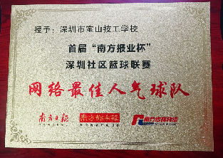 2019年-首届“南方报业杯”深圳社区篮球联赛网络最佳人气球队-南方日报 南方都市报
