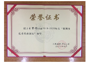 关于授予2019—2020年度“深圳市优秀共青团员