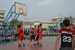 我校和惠州宝山职校举行篮球友谊赛