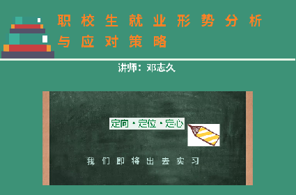 定向·定位·定心 | 邓志久校长做学生就业指导专题讲座