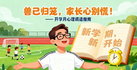 宝山家长学校︱神兽已归笼，家长心别慌！请看这份开学月心理调适指南
